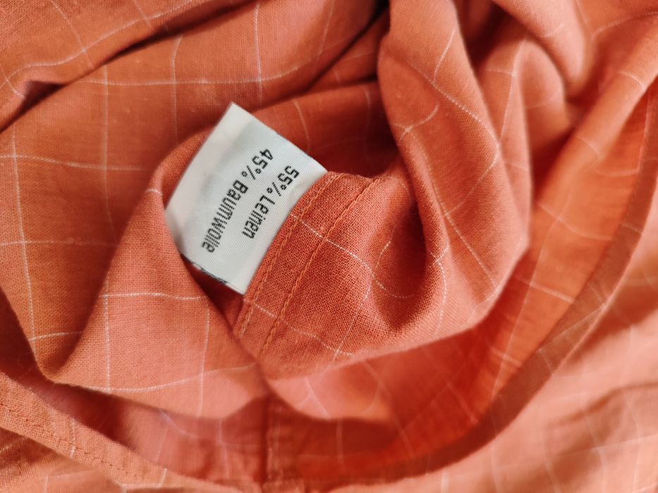 Koszula krata len bawełna na lato Watson L XL