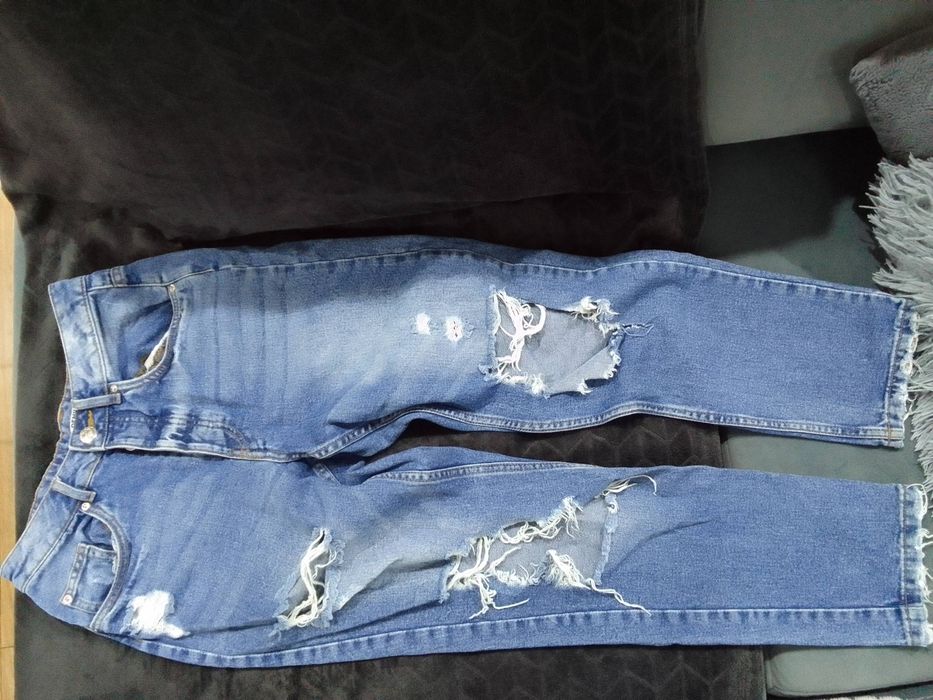 Spodnie jeansowe przetarcia 34 Sinsay XS