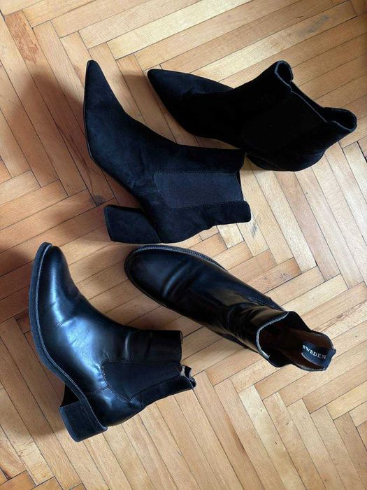 Ботинки сапоги кожа замш казаки челси