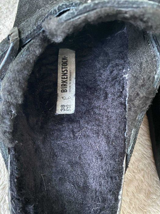 ортопедичні сабо Birkenstock Boston Shearling suede leather, розм 38