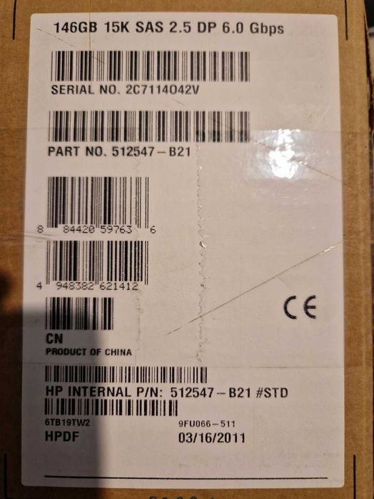 Hewlett Packard Enterprise HDD 146GB 15K SAS 2,5In