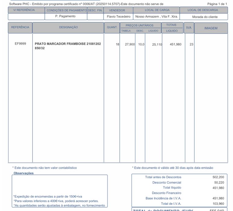Prato Marcador Vista Alegre Granite Frambroesa