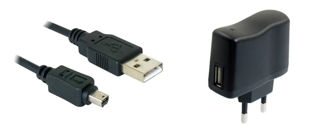 NOWA ładowarka 5V_1A + nowy kabel mini USB - 8 pin