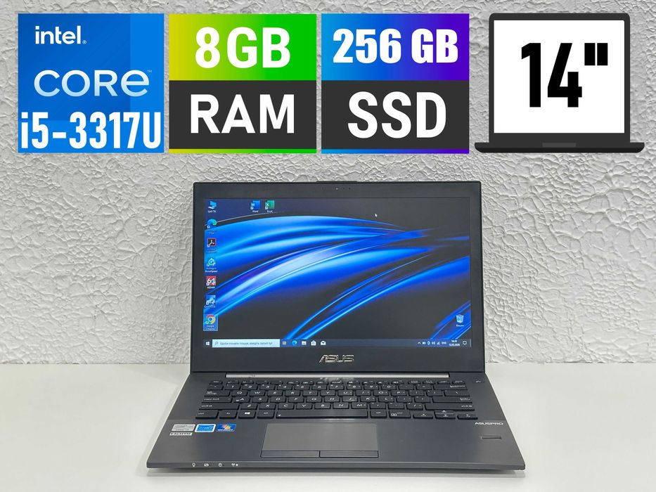 Ультрабук ASUS PRO ADVANCED/14"HD/i5-3317U/8gb/256gb SSD нова АКБ