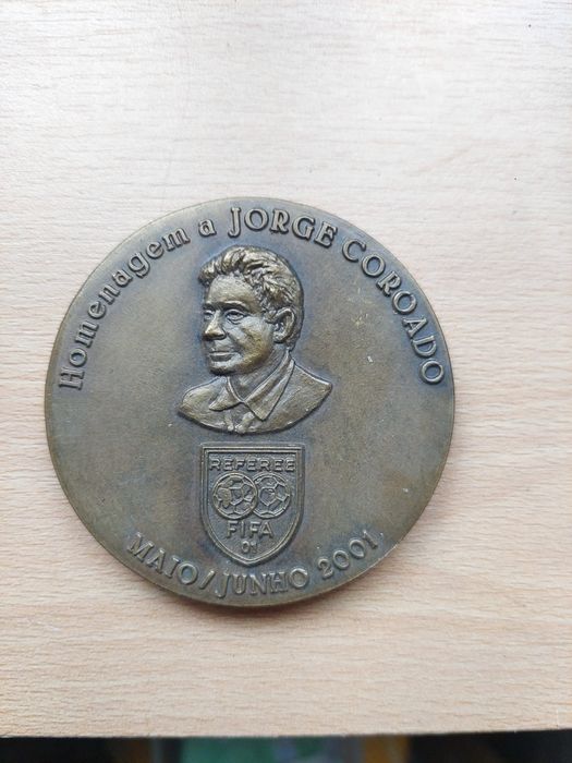 Medalha antiga jorge coroado futebol