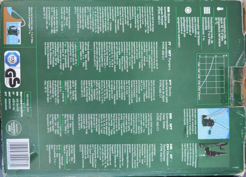 Bomba para águas limpas NOVA