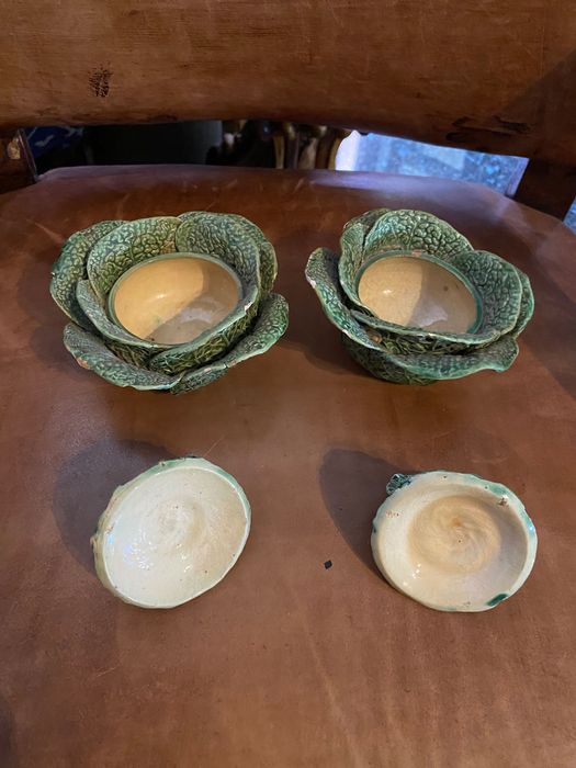 Caixa Couve Manuel Mafra Caldas da Rainha séc XIX 11 cm