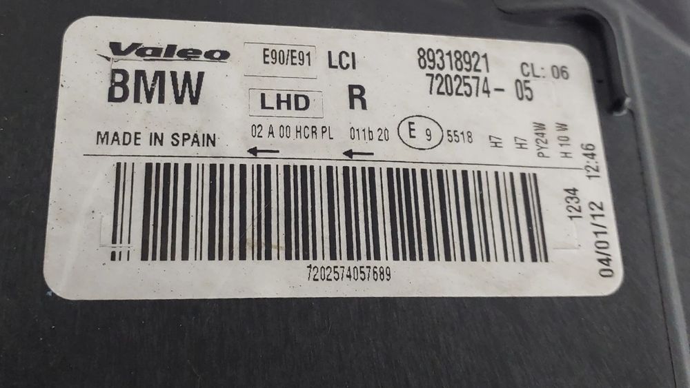 Ótica / farol direita BMW 3 Touring (E91)