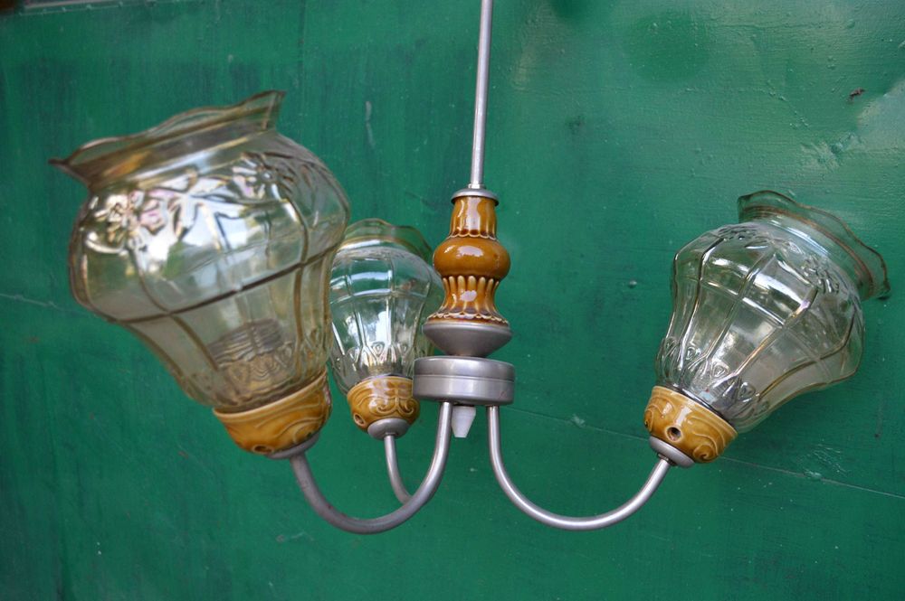 stary żyrandol PRL zabytkowy vintage