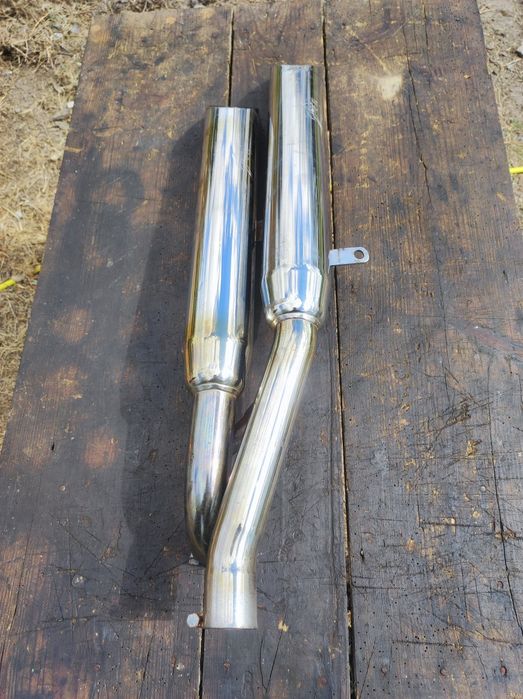 Tłumiki motocyklowe custom chopper cruiser drag pipes e4 komplet