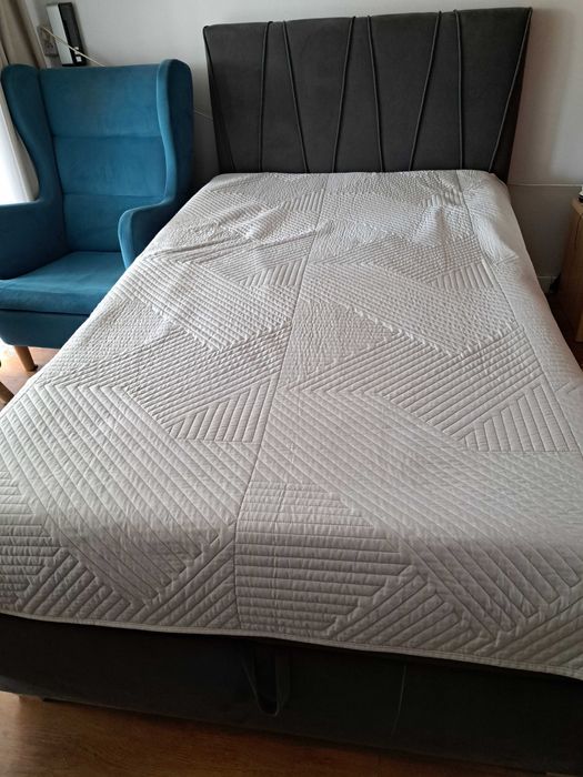 Agata Meble łóżko kontynentalne 120x200+ nowy materac wierzchni