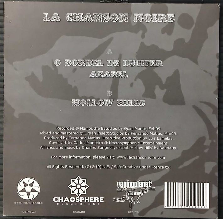Le Chanson Noite - O Bordel de Lúcifer (Vinil 7")