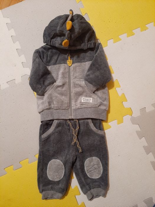 Dres ciepły COCCODRILLO komplet bluza spodnie 68