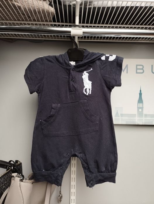 Rampers niemowlęcy kombinezon polo Ralph Lauren czarny