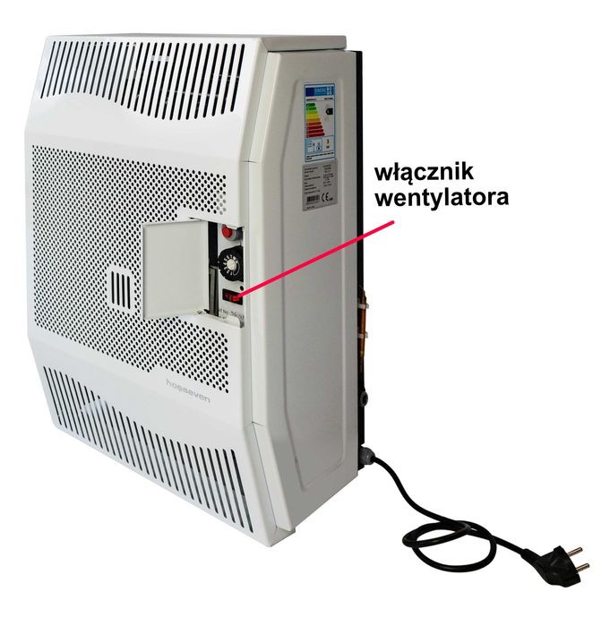 Ogrzewacz gazowy żeliwny HDU 3 DKV z wentylatorem na butle i GZ