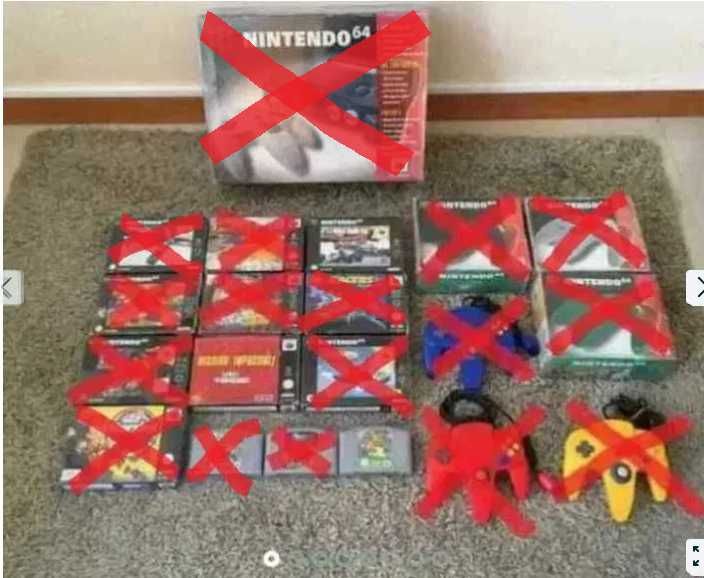 Consola N64 Nintendo 64 preta + jogos