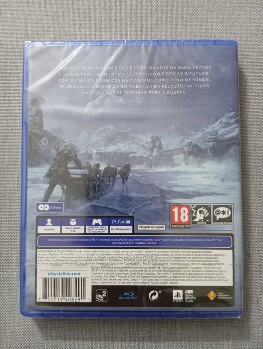 God of War ragnarock NOVO e SELADO, PS4 PlayStation 4 (retomo jogos)