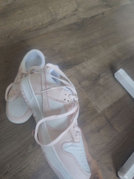 Nike Dunk Low  bialo różowe