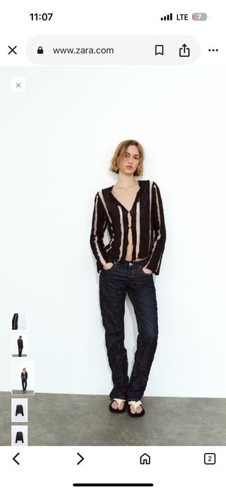 Блуза zara из органзы