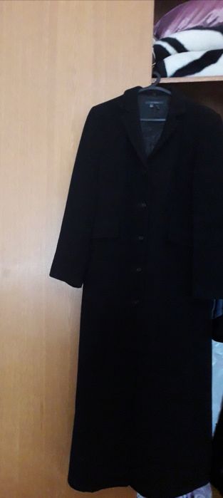 Sobretudo senhora preto comprido novo