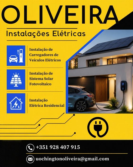 Eletricista Profissional – Instalações e Reparações Elétricas, Instalação de Wallbox e Sistema Solar Fotovoltaico.