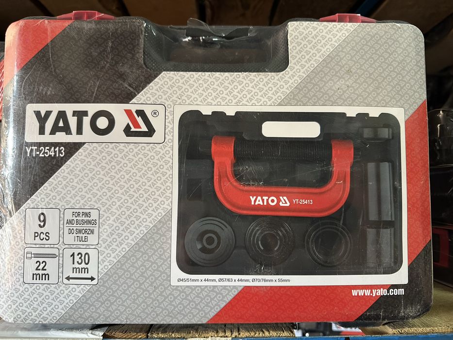 Съемники шаровых опор и сайлент-блоков со струбциной 9 пр. YT-25413