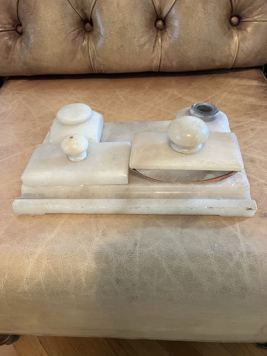 marmurowy zestaw na biurko antyk