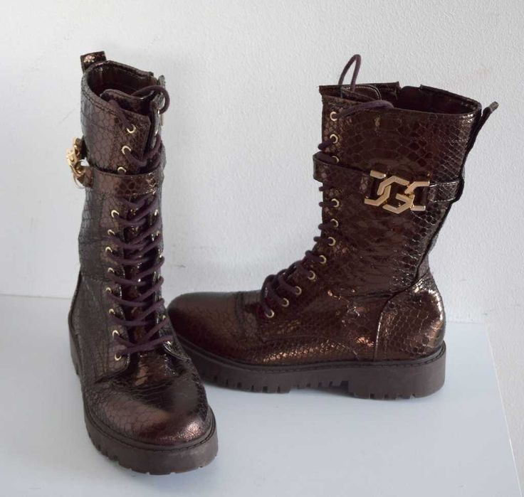 Guess botki sztyblety na zimę brązowe 39