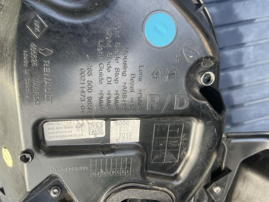 Задні стопи рено зон