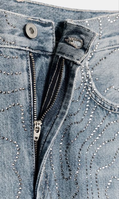 Джинси Zara з камінчиками стрази