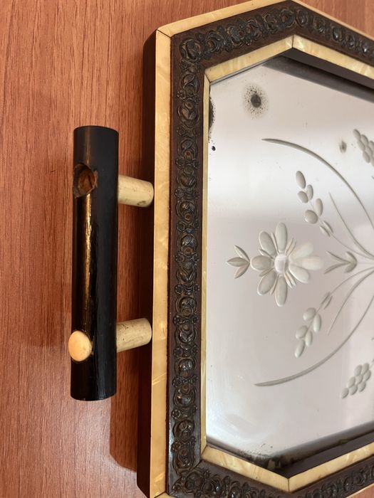 Tabuleiro espelho antigo