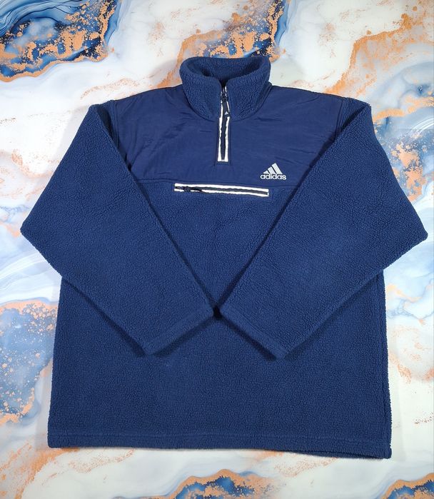 Винтажная флисовая кофта Adidas Vintage Teddy шерпа мужская: 1 599