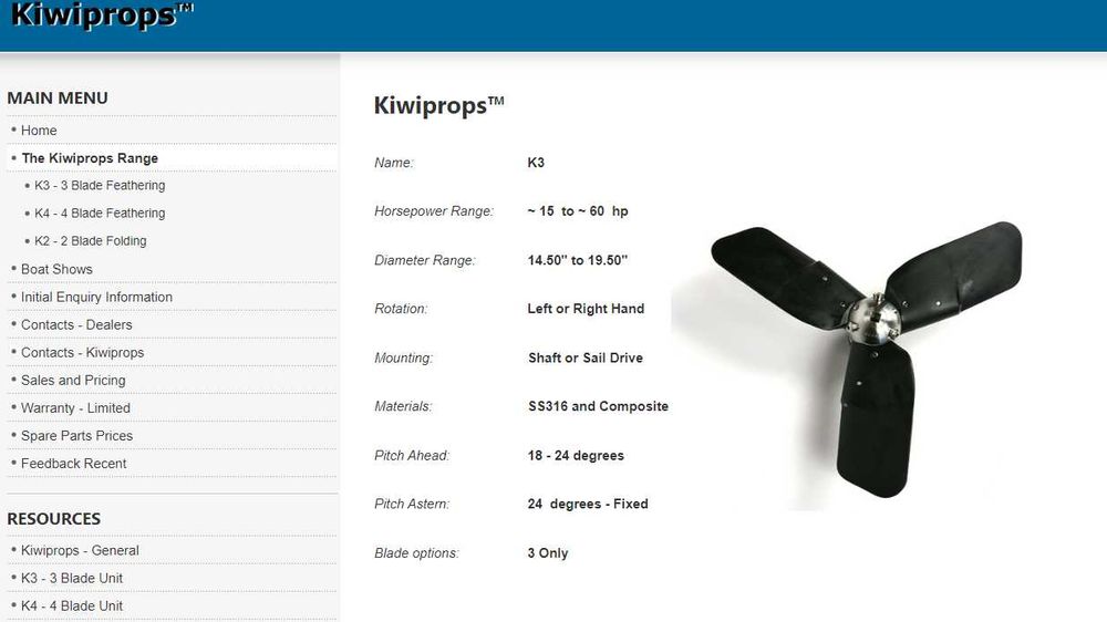 Hélice de passo variável KiwiProps K3