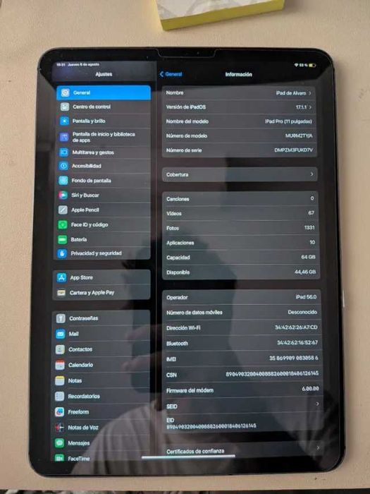 Tablet Ipad Pro 11" (64gb)