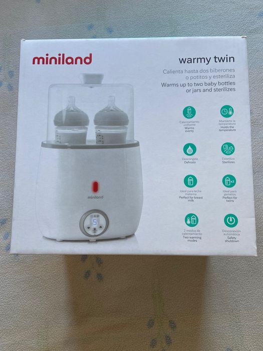 Aquecedor de Biberões/Esterilizador duplo Miniland Warmy Twin