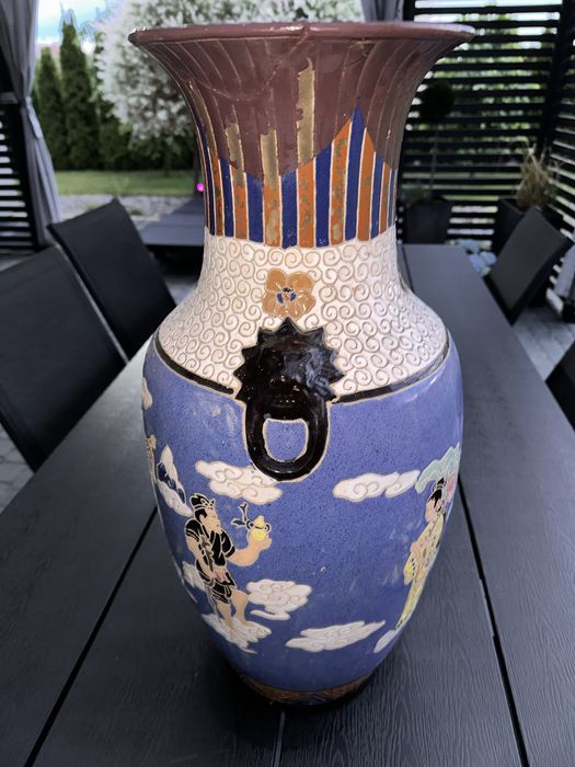 Wazon ceramiczny w stylu Satsuma 58 cm