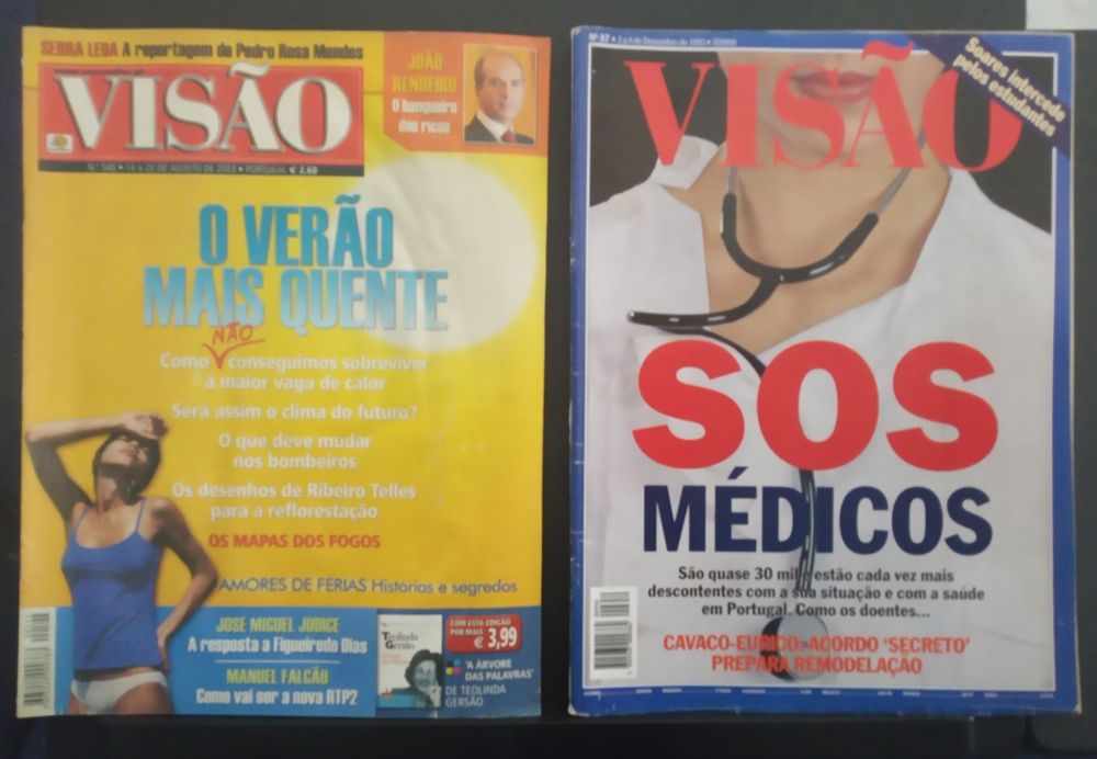 REVISTAS: Visão, Focus, Cristina e Sábado