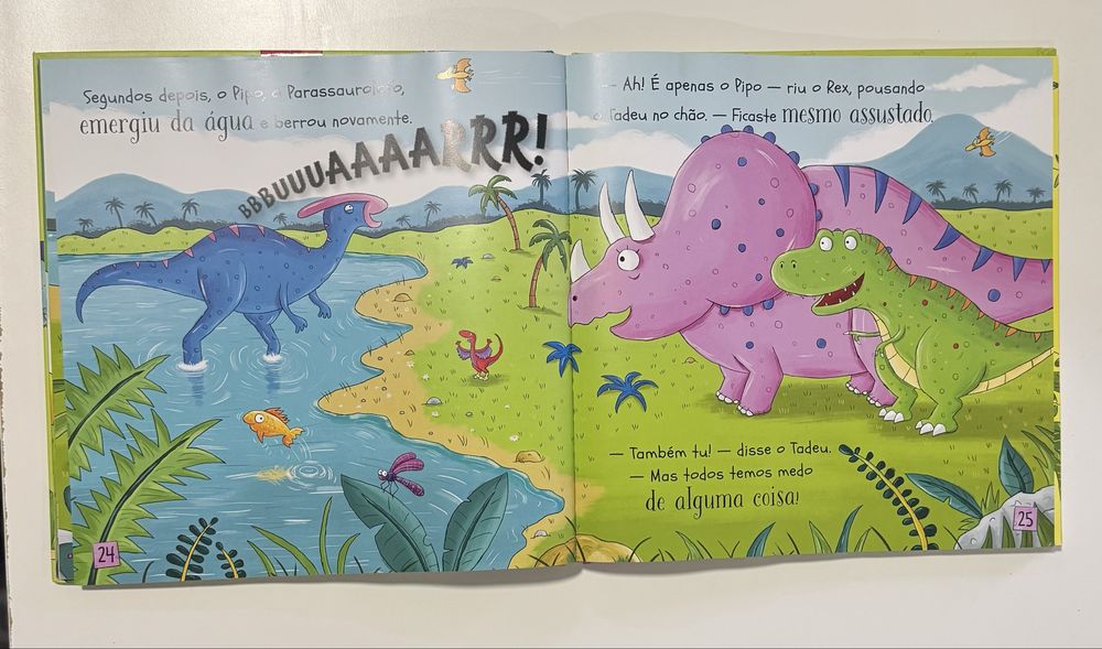 Livro infantil “O Grande Livro das Aventuras de Dinossauros”