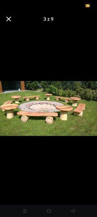 Piękne ławki biesiadne - ogród, działka, altana