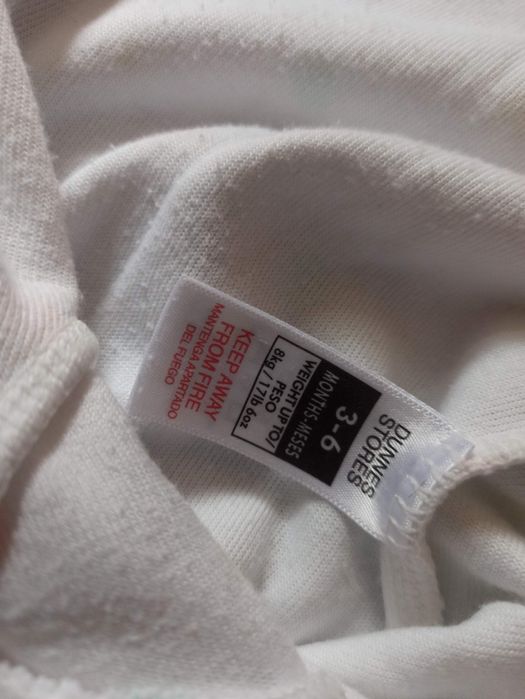 Pajacyk piżamka Dunnes Stores kaczuszki welurowy