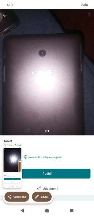 Tablet Asus w dobrym stanie