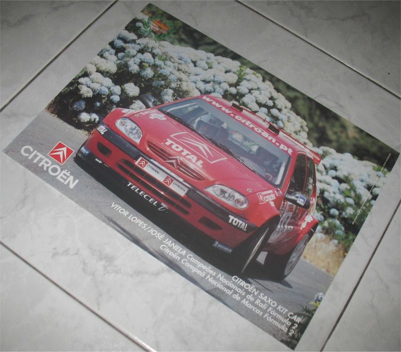 Poster - Citroen Saxo Kit Car - Campeão Nacional F2 2000 - Vitor Lopes