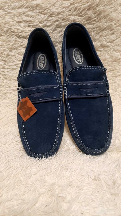 AM SHOE COMPANY (46р) шкіряні мокасини супер абсолютно нові .