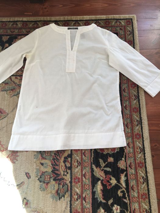 Liz Claiborne biała bluzka tunika z merezka bawelna