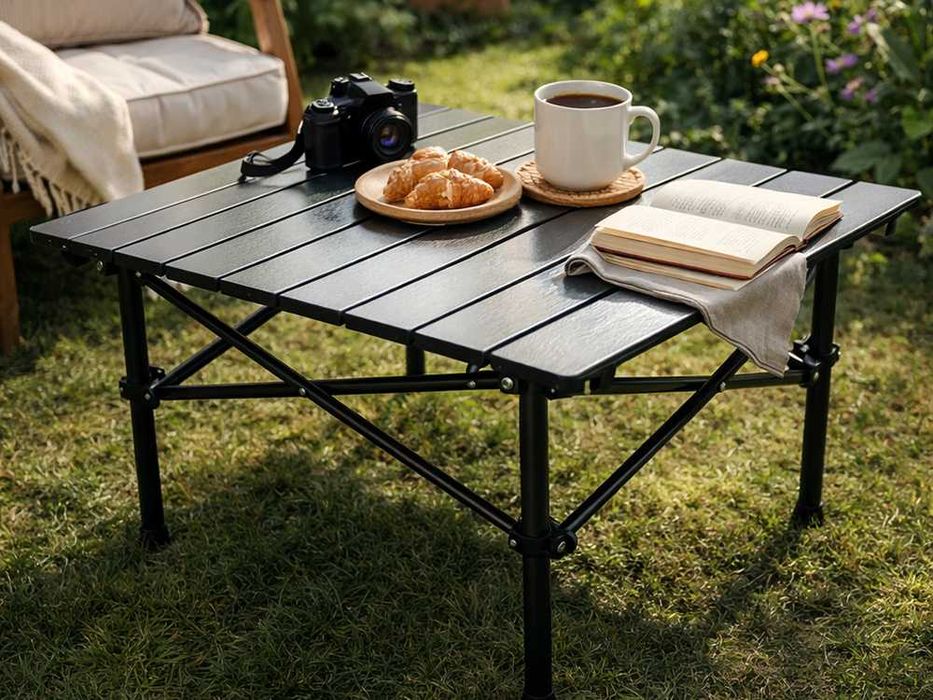 Stolik turystyczny składany na balkon camping grill Składany stolik turystyczny praktyczny lekki mocny
