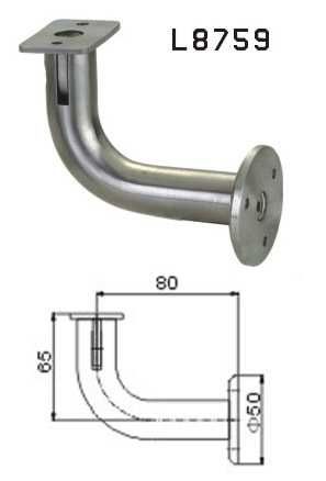 Крепление поручня к стене ( нержавеющая сталь) с регулируемым наклоном
