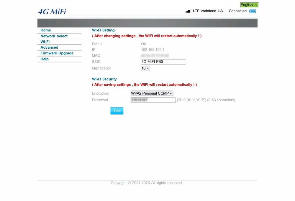 Карманный 4G SIM LTE-модем/WiFi-роутер MF800 с аккумулятором 2100 мАч