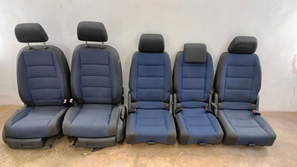 Fotel siedzenie TOURAN siedzenia fotele  kanapy VW 2003- NIEBIESKIE