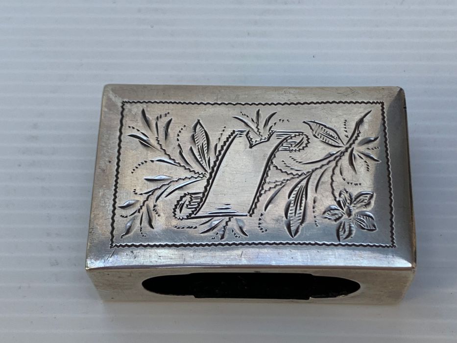 Capa em prata Javali para caixa de fósforos