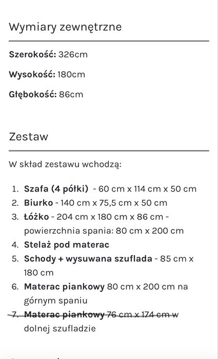 Łóżko pietrowe z biurkiem - paradise 5